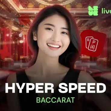 Hyper Speed Baccarat slot visual from Evolution available on robocatgreece.gr